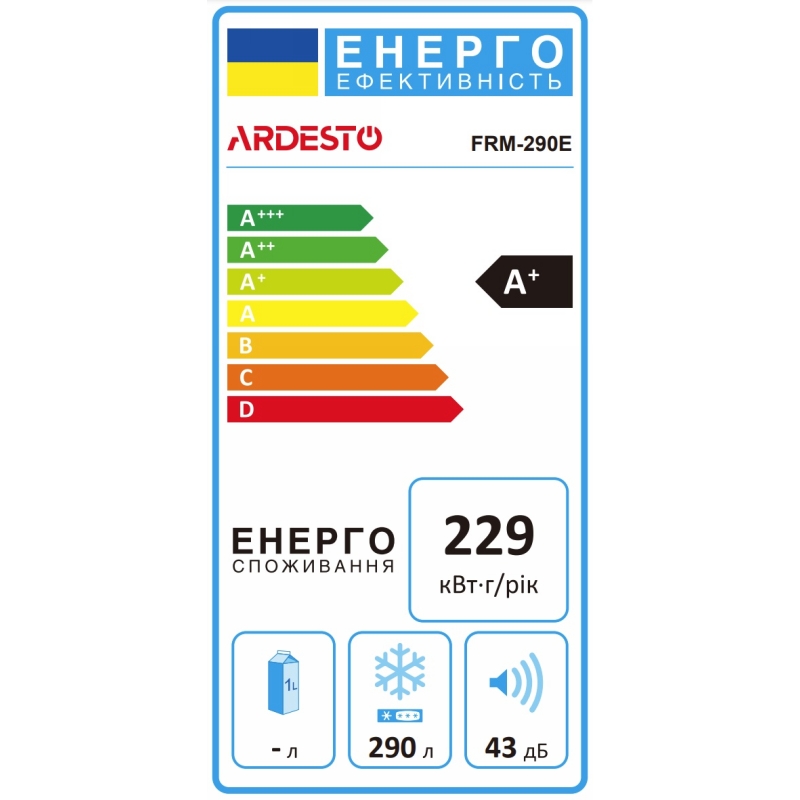 Морозильна скриня FRM-290E біла ARDESTO