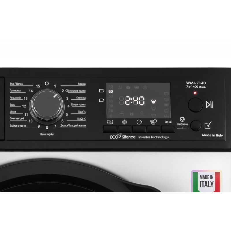 Стиральная машина фронтальная WMI-7140 белая ARDESTO
