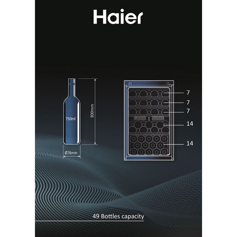 Холодильник для вина HWS49GAE черный Haier