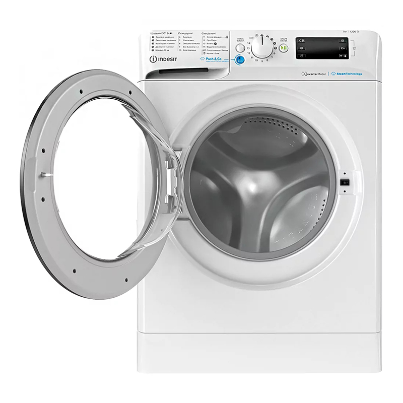 Пральна машина фронтальна BWSE71293XWBVUA біла Indesit