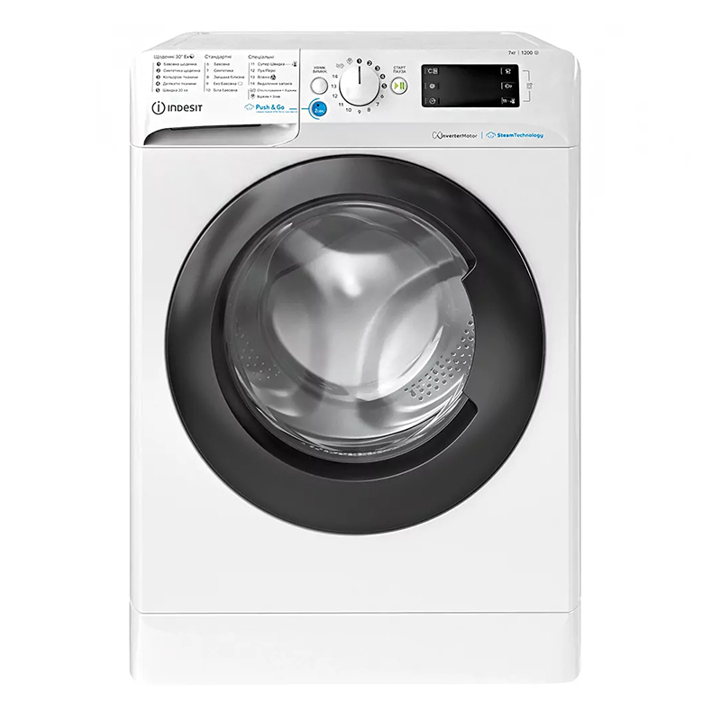 Пральна машина фронтальна BWSE71293XWBVUA біла Indesit
