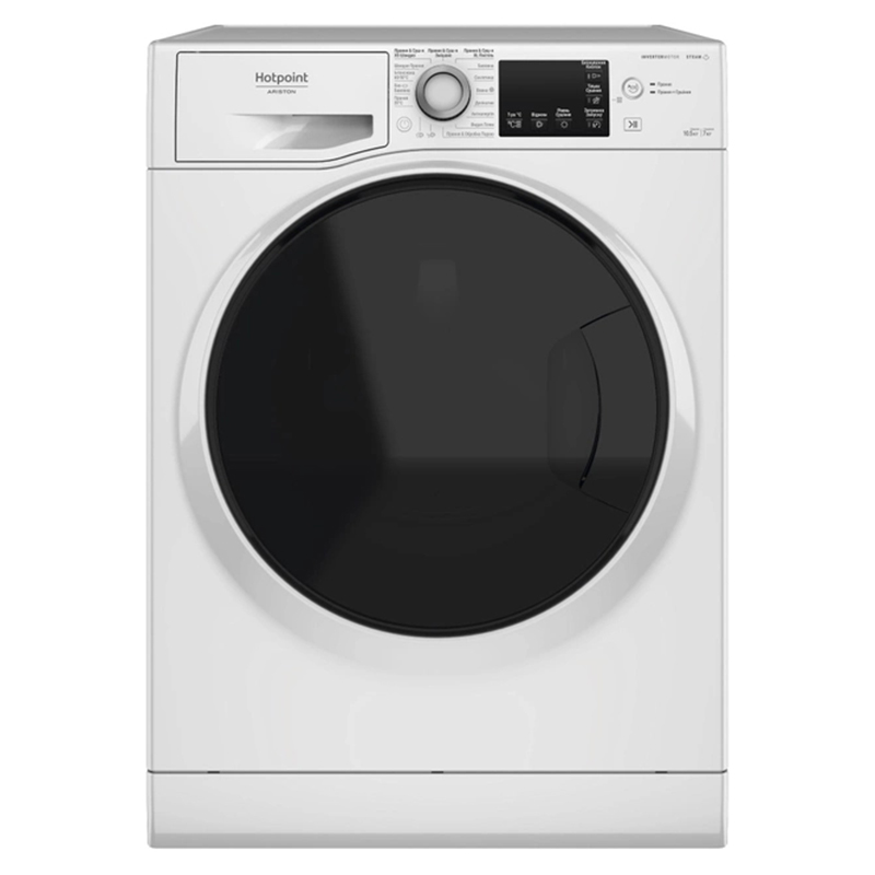 Прально-сушильна машина фронтальна NDB10570DAUA біла Hotpoint-Ariston Прально-сушильна машина фронтальна NDB10570DAUA біла Hotpoint-Ariston