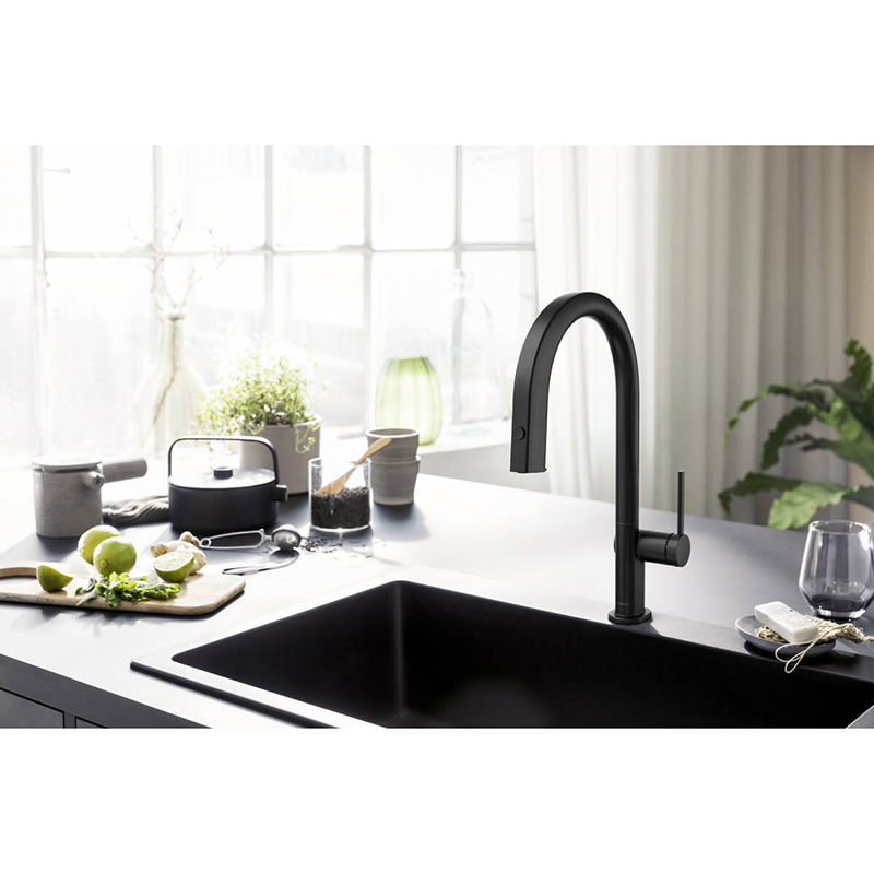 Смеситель для кухни Aqittura M91 FilterSystem 210 (в/ш) черный матовый Hansgrohe (76803670)