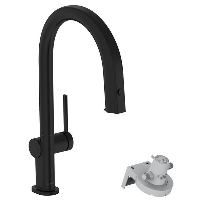 Смеситель для кухни Aqittura M91 FilterSystem 210 (в/ш) черный матовый Hansgrohe (76803670)