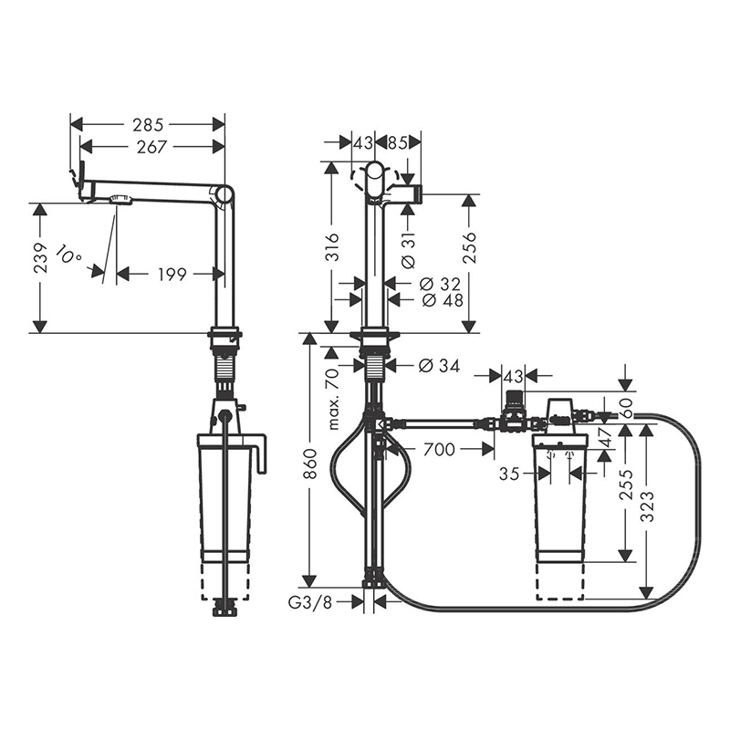Змішувач для кухні Aqittura M91 FilterSystem 240 хром Hansgrohe (76804000) Змішувач для кухні Aqittura M91 FilterSystem 240 хром Hansgrohe (76804000)
