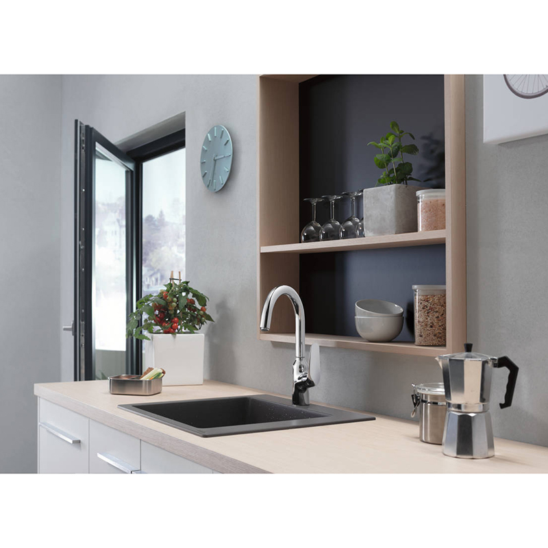Мойка кухонная гранит S51 без крыла накладная, серый бетон Hansgrohe (43312380)