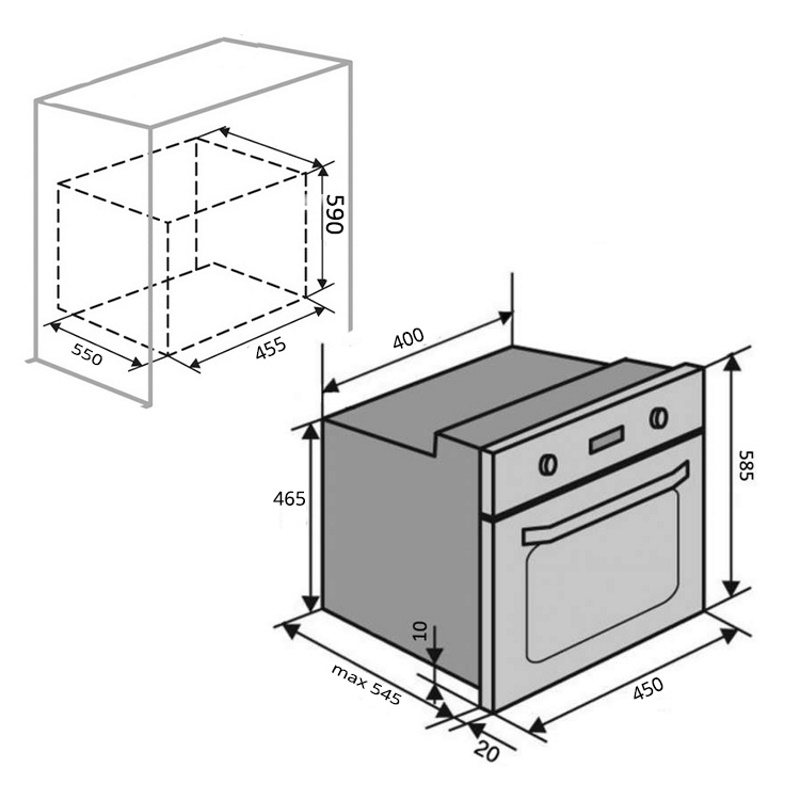 Духова шафа електрична TOKYO 6 ST (IVORY) VENTOLUX Духова шафа електрична TOKYO 6 ST (IVORY) VENTOLUX