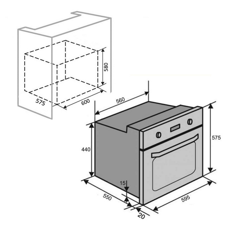 Духова шафа електрична BRISTOL 6 MT (WH) VENTOLUX