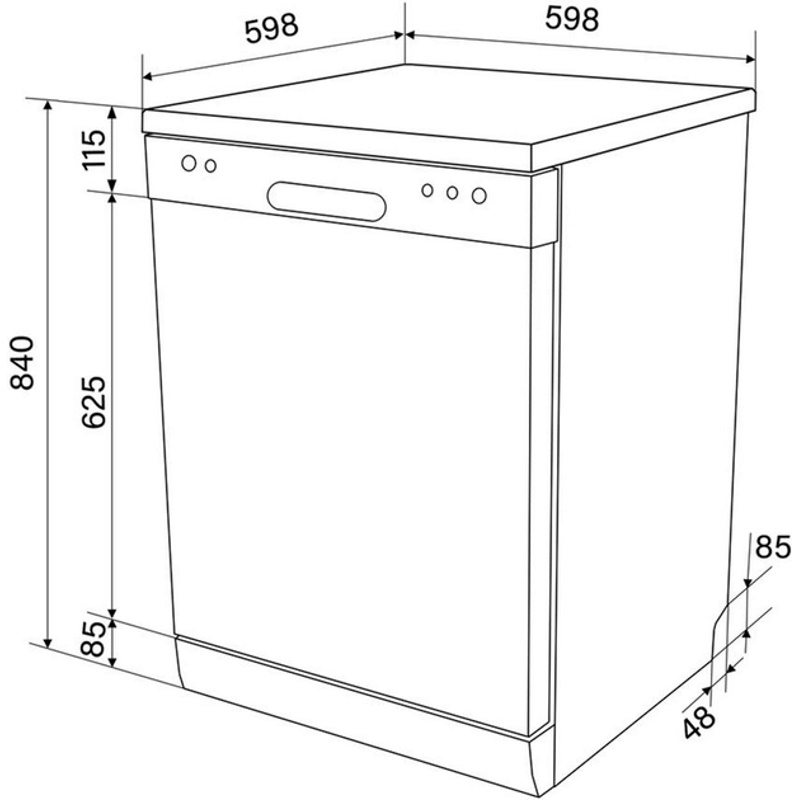 Посудомийна машина DW 6012 4M NA FS VENTOLUX