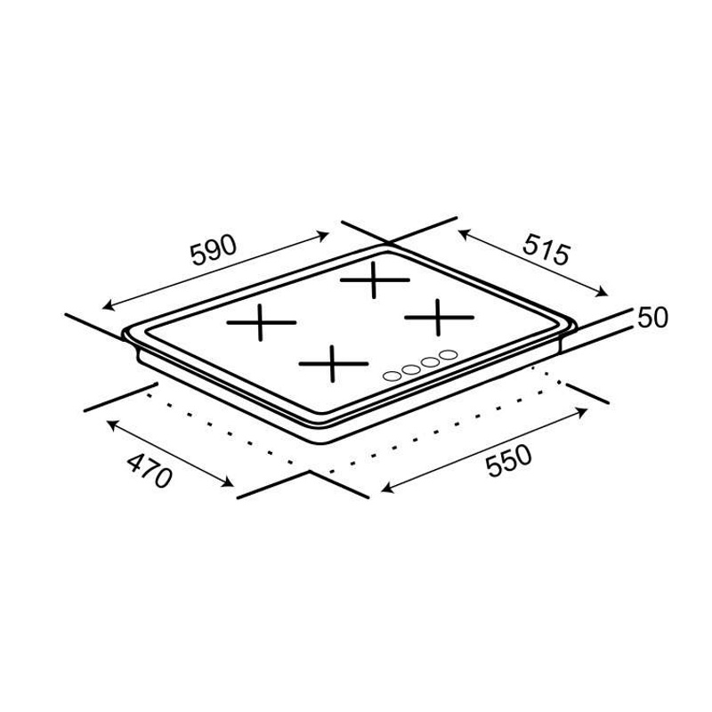 Газова варильна поверхня HG640 MA3 S (X) VENTOLUX