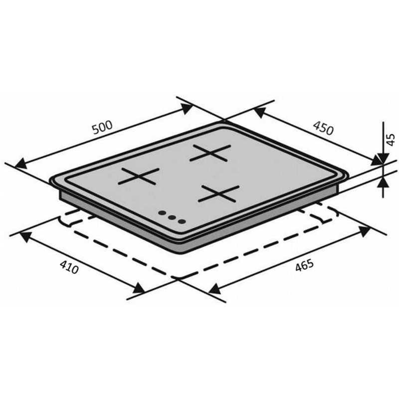 Газова варильна поверхня HG430-M1G CEST (WH) VENTOLUX