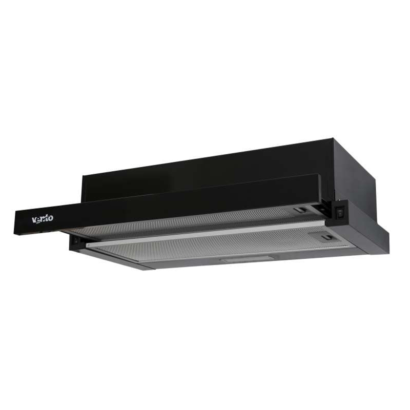 Телескопічна витяжка GARDA 60 BK (500) LED VENTOLUX Телескопічна витяжка GARDA 60 BK (500) LED VENTOLUX