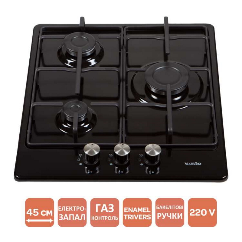 Газова варильна поверхня HG430-B3 S (BK) VENTOLUX