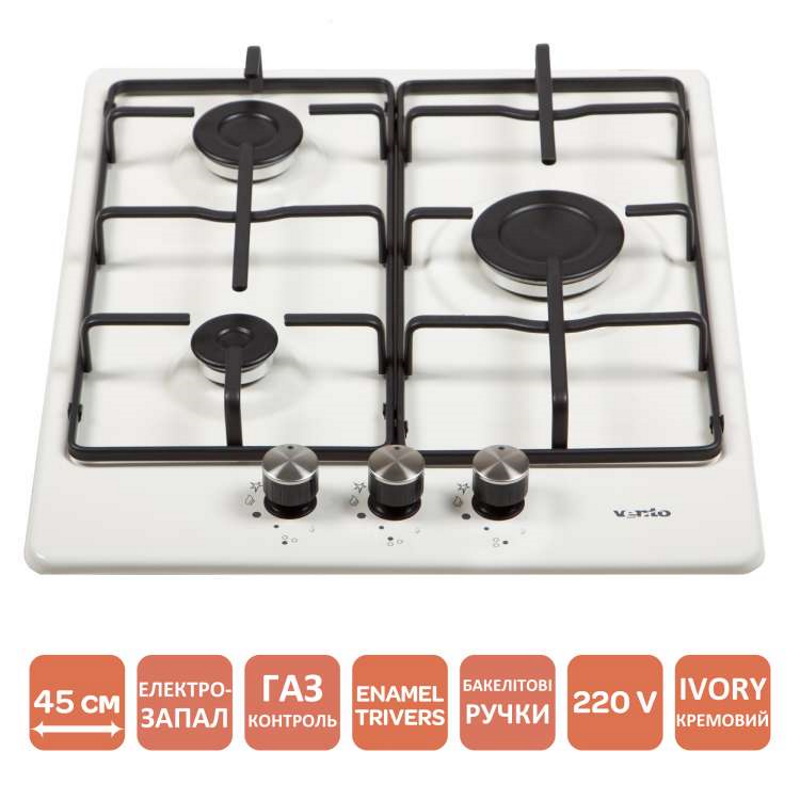 Газова варильна поверхня HG430-B3 S (IVORY) VENTOLUX Газова варильна поверхня HG430-B3 S (IVORY) VENTOLUX