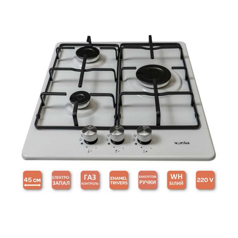 Газова варильна поверхня HG430-B3 S (WH) VENTOLUX