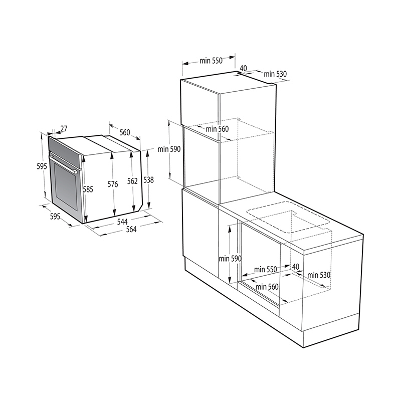 Духова шафа BPS6737E02B чорний Gorenje