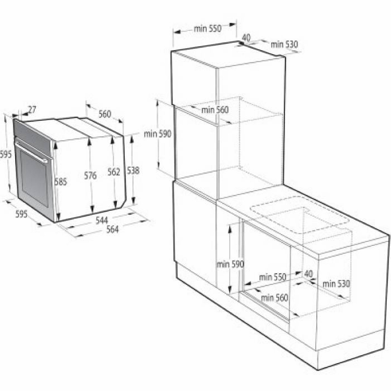 Духова шафа BOS6747A05DG чорний Gorenje