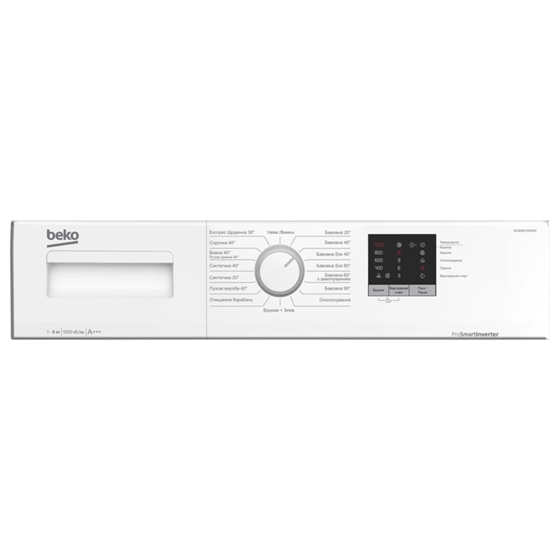 Пральна машина WUE6511IXWW білий Beko