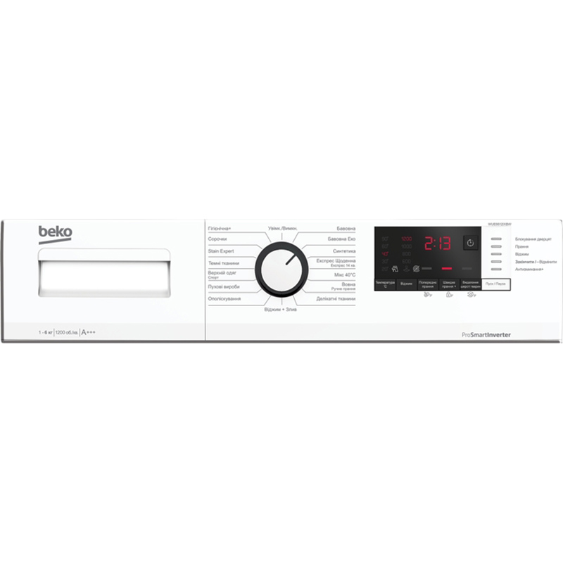 Пральна машина WUE6612IXBW білий Beko