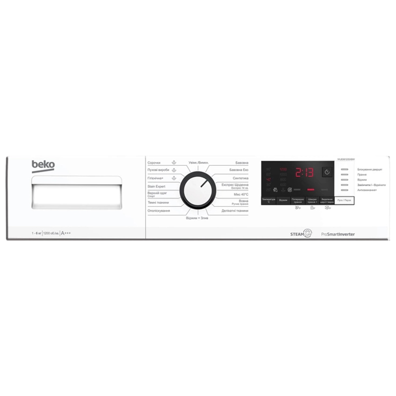 Пральна машина WUE6612ISXBW білий Beko