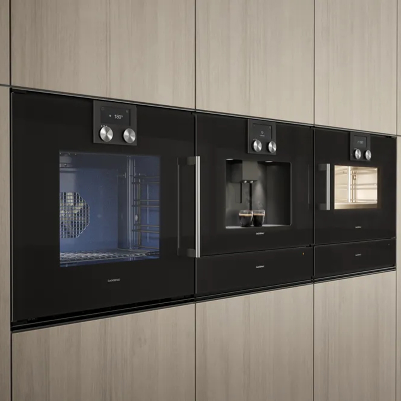 Компактна духова шафа-пароварка BSP260101 права антрацит GAGGENAU