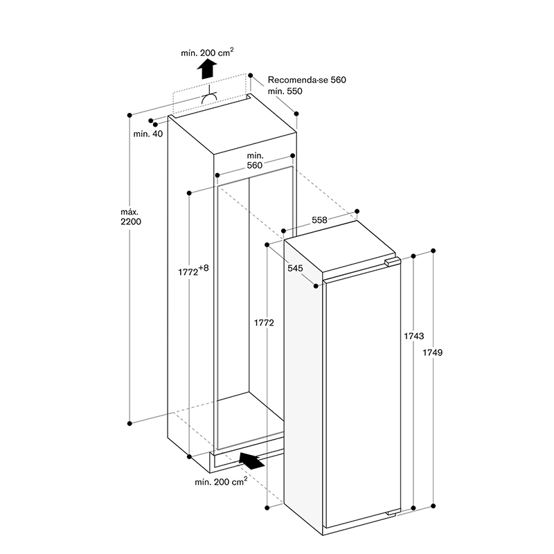 Вбудовувана морозильна камера RF461306 білий GAGGENAU