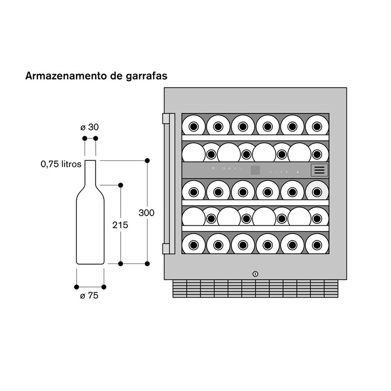Винна шафа вбудована RW404264 сірий GAGGENAU Винна шафа вбудована RW404264 сірий GAGGENAU
