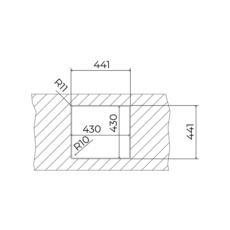 Мийка FLEXLINEA 40.40 Fortinox нерж. сталь матова Teka (115000061)