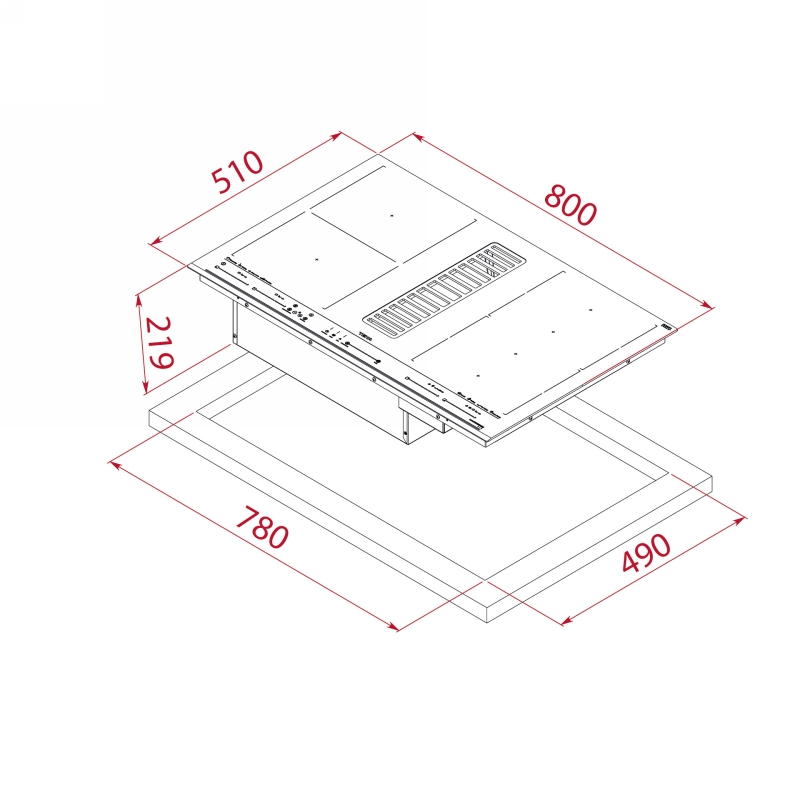Індукційна поверхня з витяжкою MasterSense Air AFF 87601 чорний Teka (112730000) Індукційна поверхня з витяжкою MasterSense Air AFF 87601 чорний Teka (112730000)