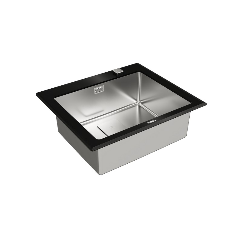 Мийка DIAMOND 1B BK нерж. сталь полірована/гартоване скло, чорний Teka (115000075)