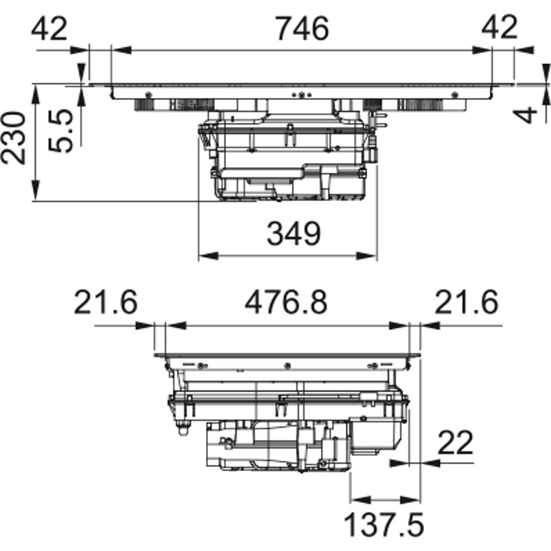 Індукційна панель з інтегрованою витяжкою FMA 8391 HI Maris 2Gether Steel Franke (340.0705.227)