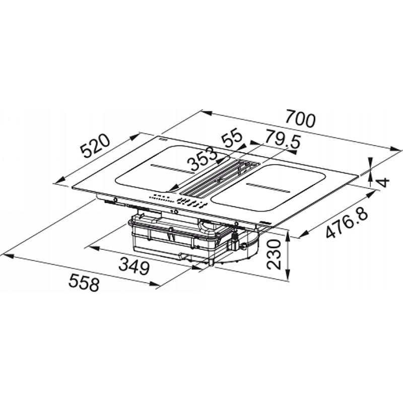 Індукційна панель з інтегрованою витяжкою FSM 7081 HI Smart 2Gether Black Lines Franke (340.0705.229) Індукційна панель з інтегрованою витяжкою FSM 7081 HI Smart 2Gether Black Lines Franke (340.0705.229)