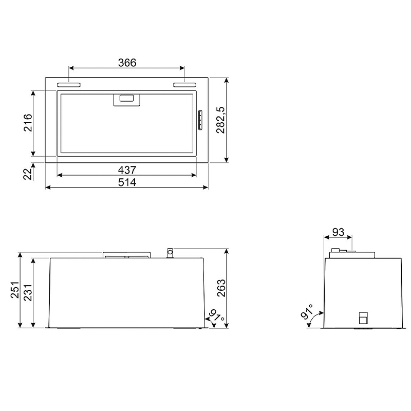Витяжка вбудована KSG52HPE SMEG Витяжка вбудована KSG52HPE SMEG