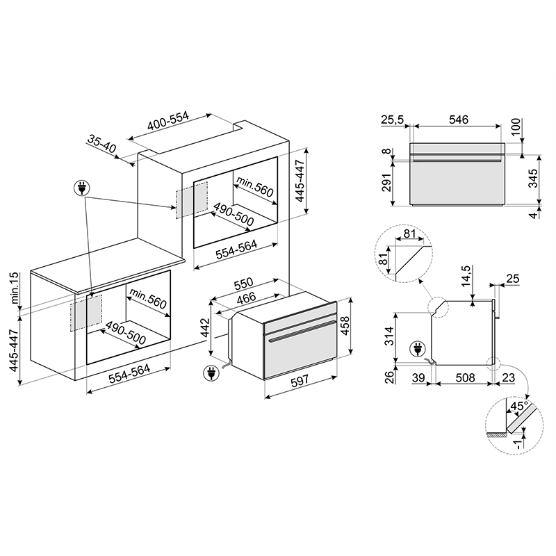 Духова шафа з парою SO4104S4PG SMEG Духова шафа з парою SO4104S4PG SMEG