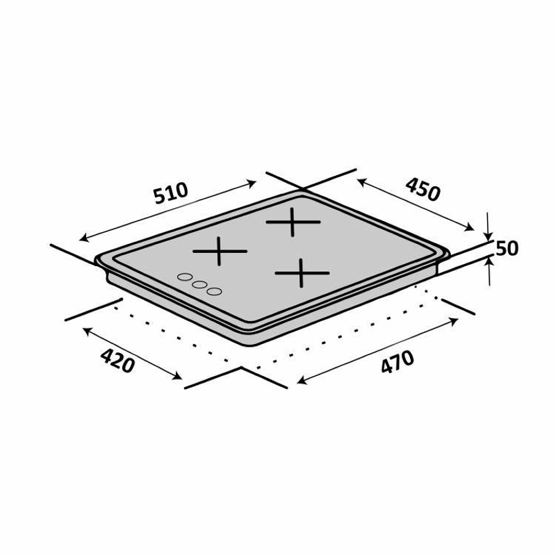 Газова варильна поверхня HG430 CS (X) 7 VENTOLUX