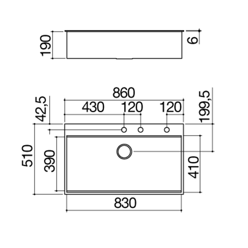 Мийка нерж. сталь B_FREE KIT 86x51см 1LBF9K Barazza
