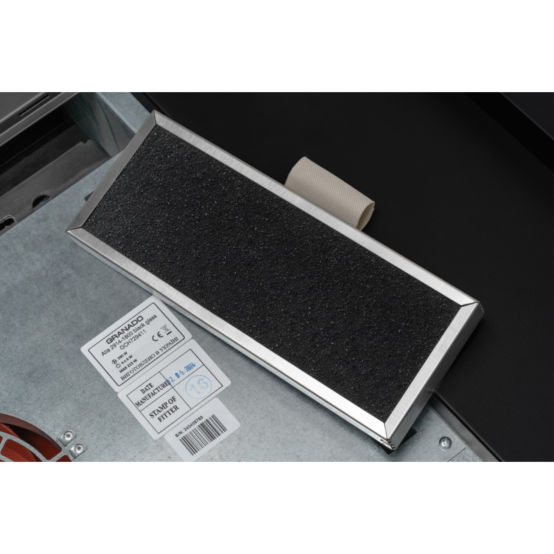 Витяжка кухонна Alia 2914-1800 black glass GRANADO