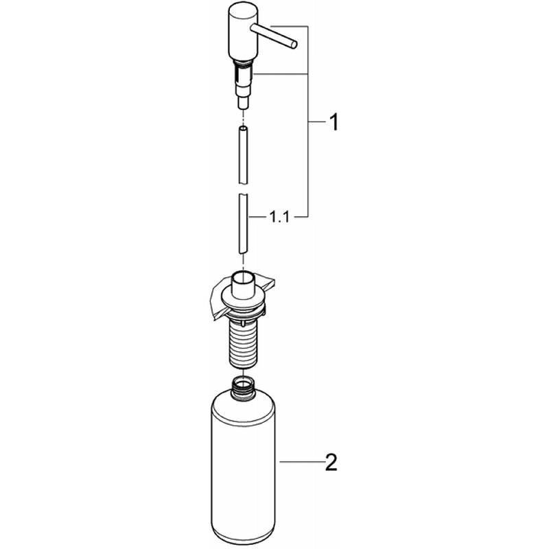 Дозатор Сosmopolitan, 500мл, графіт Grohe (40535A00) Дозатор Сosmopolitan, 500мл, графіт Grohe (40535A00)