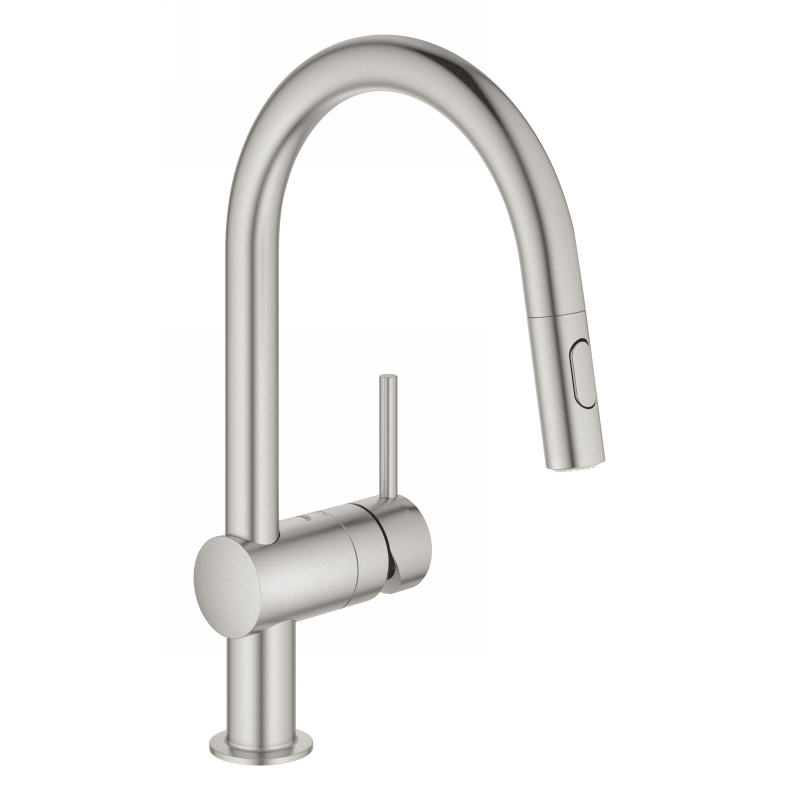 Змішувач Vento Dual Spray, супер сталь Grohe (30438DC0) Змішувач Vento Dual Spray, супер сталь Grohe (30438DC0)