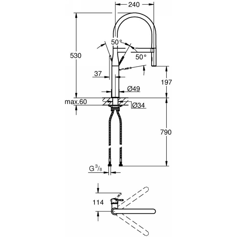Змішувач Essence, хром Grohe (30294000)