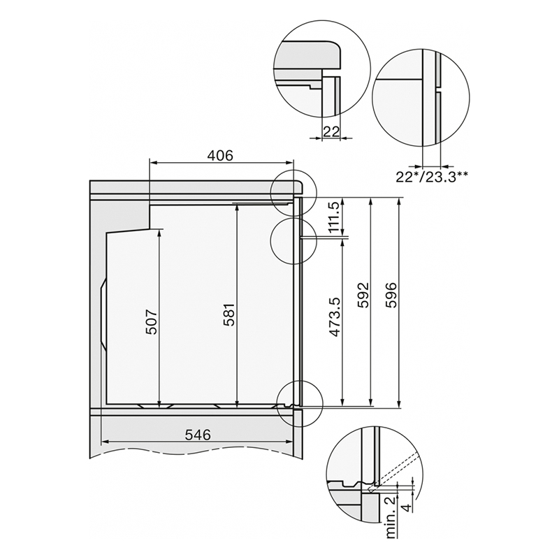 Вбудовувана духова шафа 60 см H 2861 B Clean Steel Miele