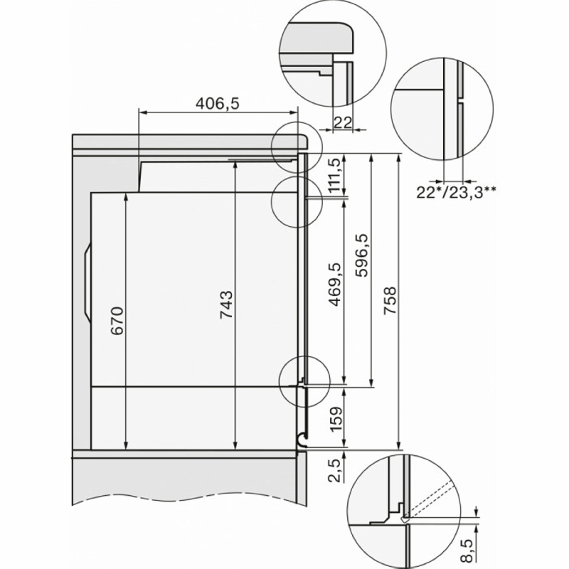 Вбудовувана духова шафа 60 см H 2861 BP Clean Steel Miele