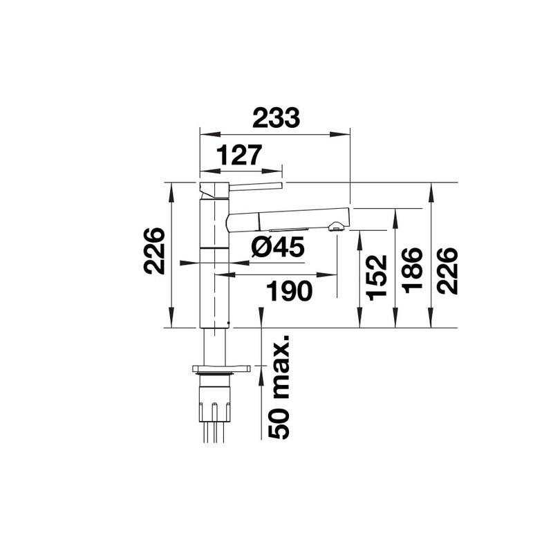 Змішувач ALTA-S II PVD steel (в/ш) BLANCO (527544)