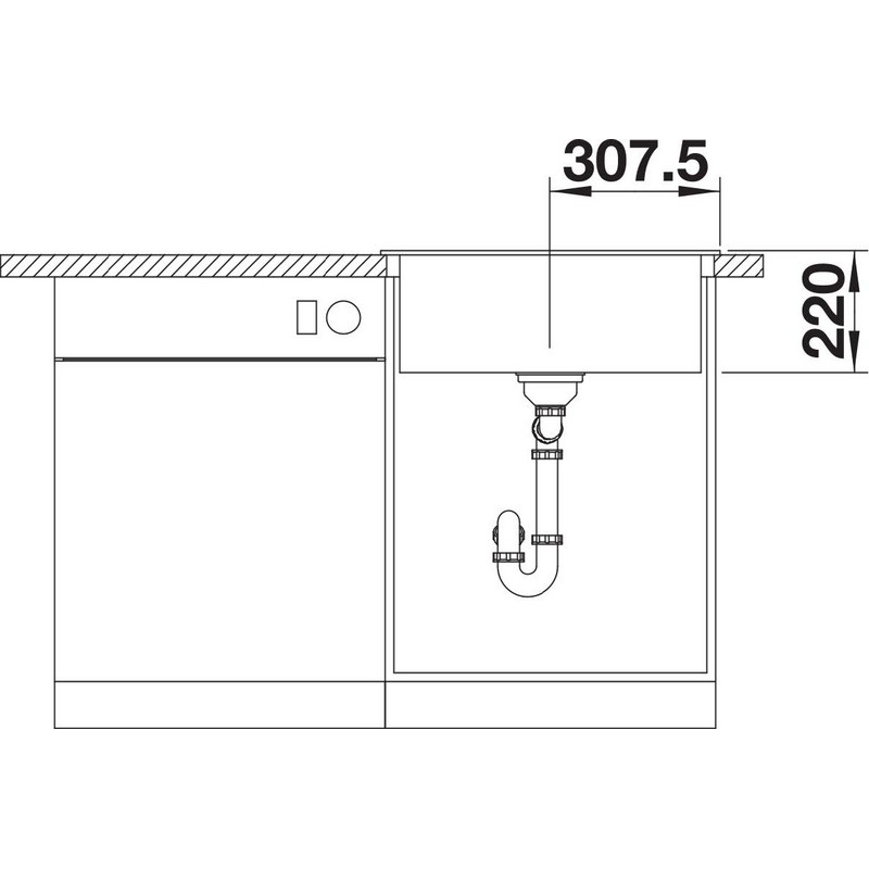 Мийка PLEON 6 SILGRANIT (врізна) антрацит BLANCO (527773)