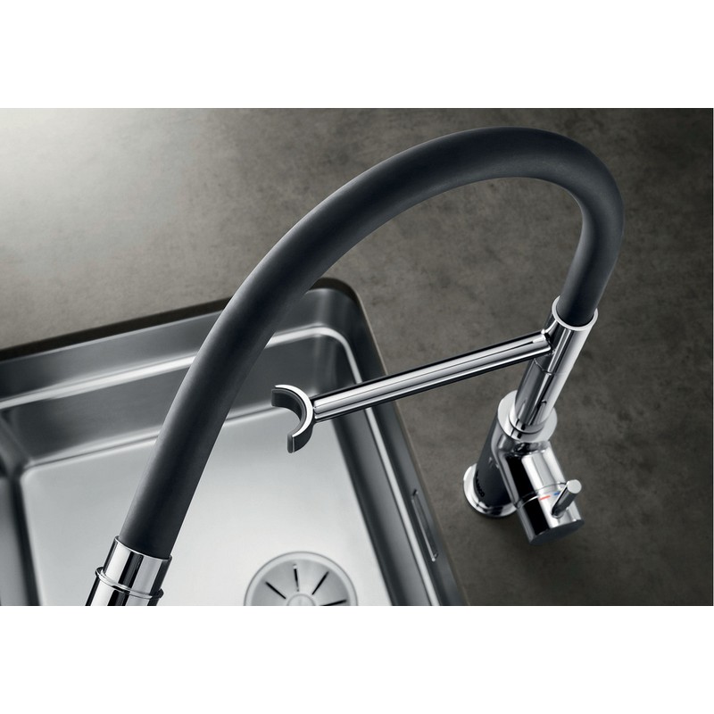 Змішувач CATRIS-S Flexo satin dark steel (в/ш) BLANCO (527731)