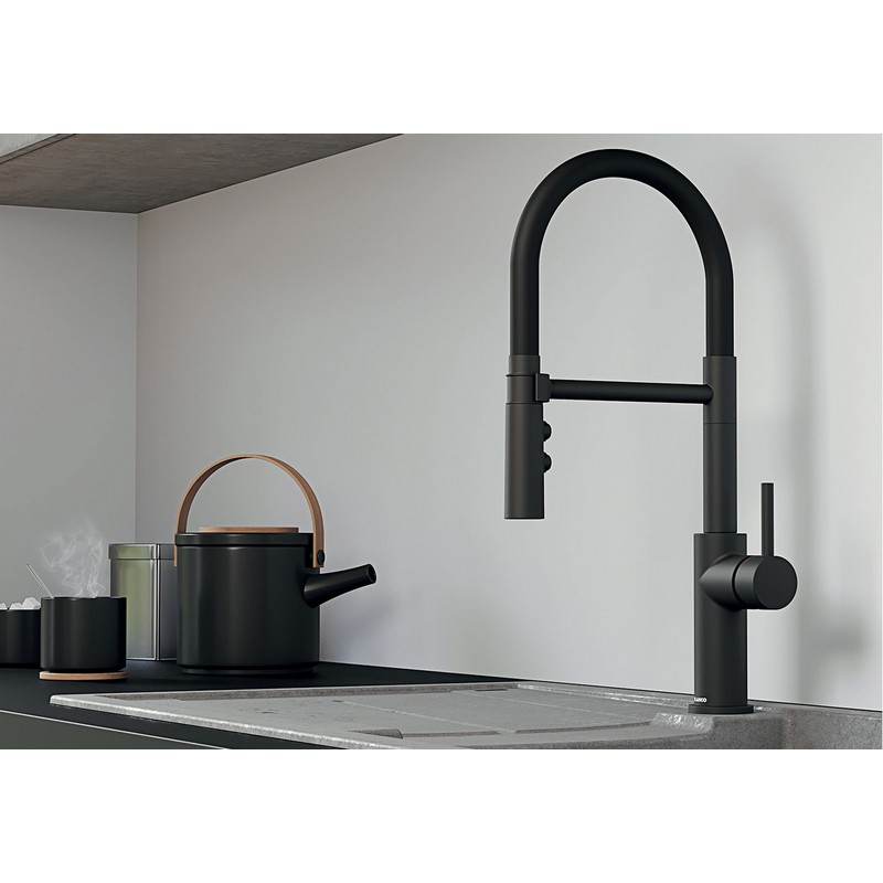 Змішувач CATRIS-S Flexo satin dark steel (в/ш) BLANCO (527731)
