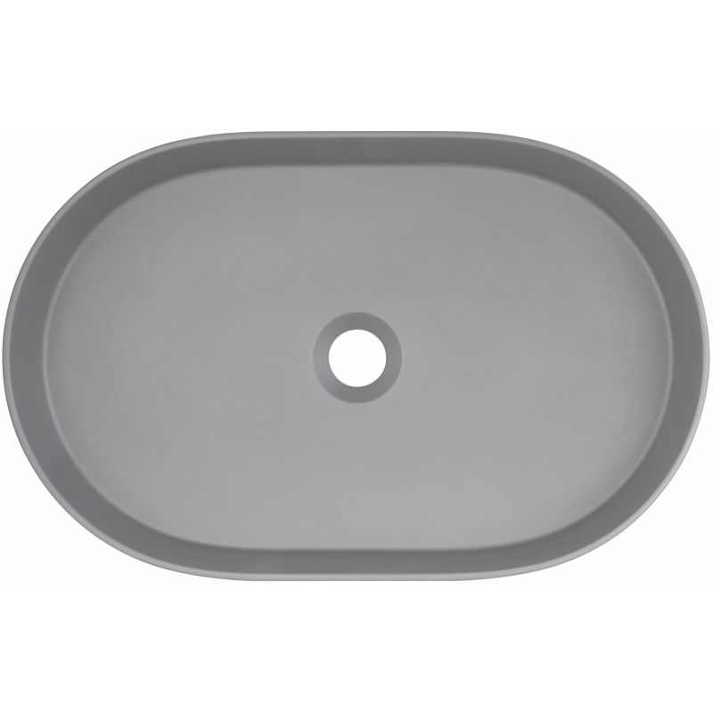 Раковина Silia, граніт, овальна, без крила, 350х550х105мм, сірий Deante (CQS_SU6S)