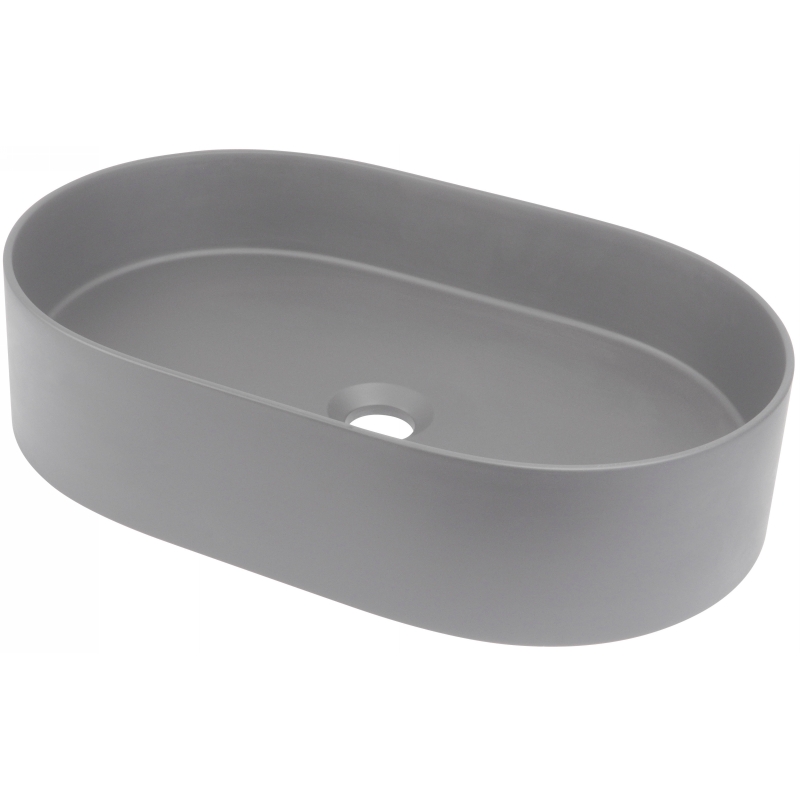 Раковина Silia, граніт, овальна, без крила, 350х550х105мм, сірий Deante (CQS_SU6S)