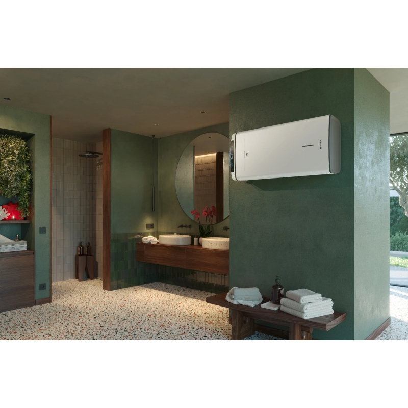 Водонагрівач плаский слім VELIS PRO DRY WIFI 80 EU, 80л, 2*1,5кВт, сух тен, ун. Монтаж Ariston (3100909) Водонагрівач плаский слім VELIS PRO DRY WIFI 80 EU, 80л, 2*1,5кВт, сух тен, ун. Монтаж Ariston (3100909)