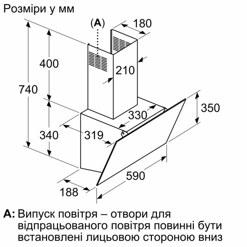 Настінна витяжка чорна DWK63PJ60T Bosch
